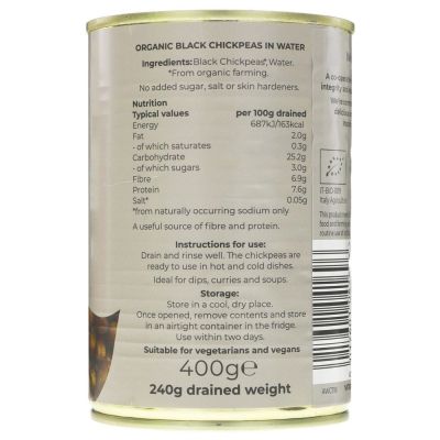 Suma Organic Black Chickpeas 400g