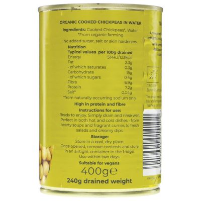 Suma Organic Chickpeas 400g