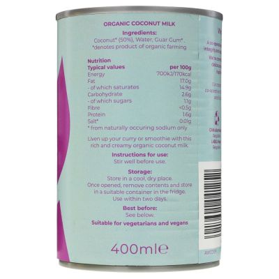 Suma Organic Coconut Milk 400ml