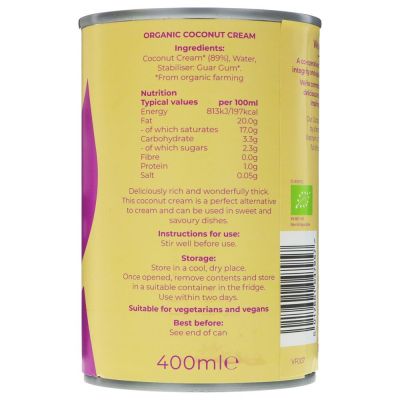 Suma Organic Coconut Cream 400ml