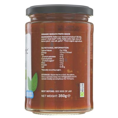 Mr Organic Basilico Pasta Sauce 350g