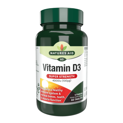 Natures Aid Vitamin D3 4000iu 60 +33% FREE