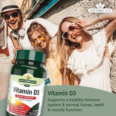 Natures Aid Vitamin D3 4000iu 60 +33% FREE