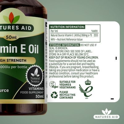 Natures Aid Vitamin E Oil 20000iu 50ml