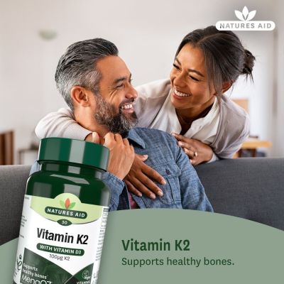 Natures Aid Vitamin K2 (100ug) MenaQ7 (with Vitamin D3) 30 Vcaps