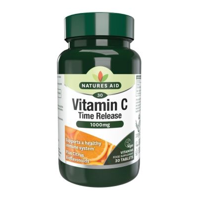 Natures Aid Vitamin C 1000mg Low Acid (with Rosehips & Citrus Bioflavonoids) 30 Tablets