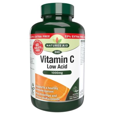 Natures Aid Vitamin C 1000mg Time Release (with Citrus Bioflavonoids) 240 Tablets