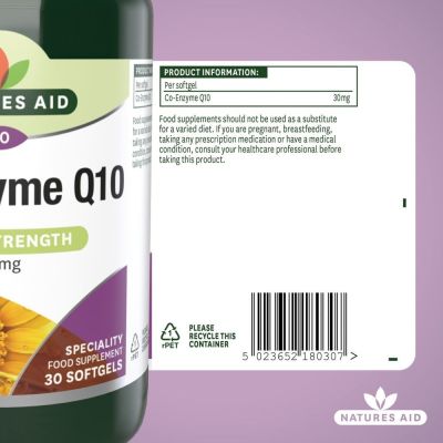 Natures Aid Co-Q-10 100mg (Co Enzyme Q10) 90 Softgels