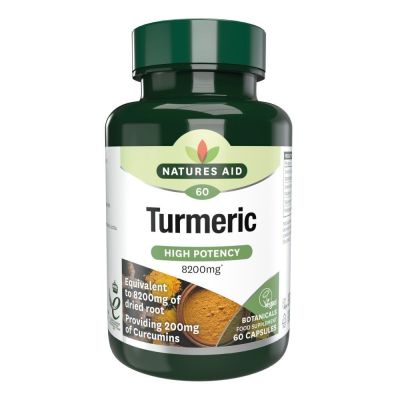 Natures Aid Turmeric 8200mg (High Potency) 60 Capsules