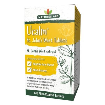 Natures Aid UCalm 300mg (Equivalent 1500mg-2100mg of St Johns Wort Herb) 60 Tablets