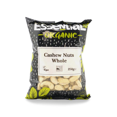 Essential Organic Cashew Nuts Whole 250g