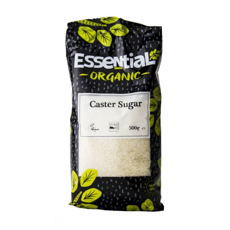 Buy Essential Organic Caster Sugar 500g Sugars Syrups Online Uk Supplier