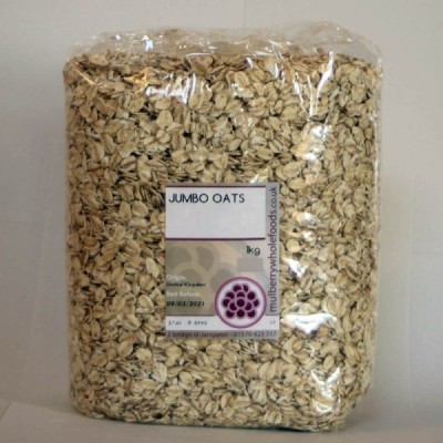 Buy Mulberry Bush Wholefoods Jumbo Oats 1kg Dried Cereals Online − UK Supplier