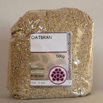 Buy Mulberry Bush Wholefoods Oatbran 500g Dried Cereals Online − UK Supplier