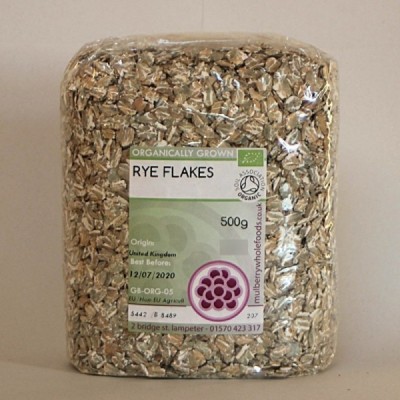 Buy Mulberry Bush Wholefoods Organic Rye Flakes 500g Dried Cereals Online − UK Supplier