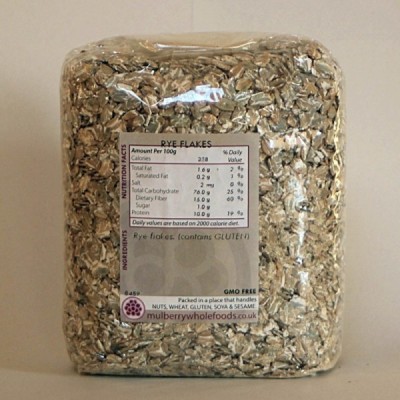 Buy Mulberry Bush Wholefoods Organic Rye Flakes 500g Dried Cereals Online − UK Supplier