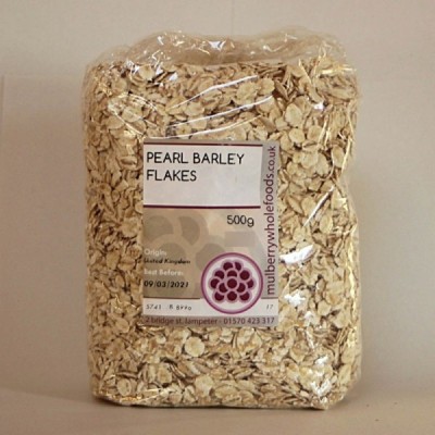 Buy Mulberry Bush Wholefoods Pearl Barley Flakes 500g Dried Cereals Online − UK Supplier