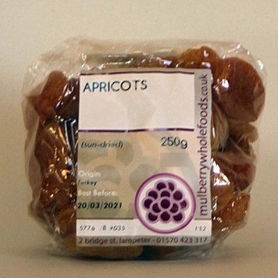 Buy Mulberry Bush Wholefoods Apricots 250g Dried Fruit Online − UK Supplier