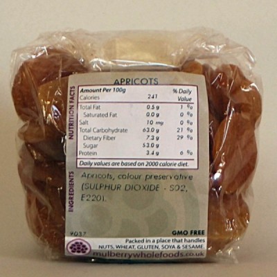 Buy Mulberry Bush Wholefoods Apricots 250g Dried Fruit Online − UK Supplier