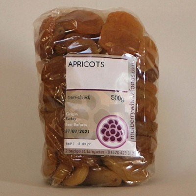 Buy Mulberry Bush Wholefoods Apricots 500g Dried Fruit Online − UK Supplier