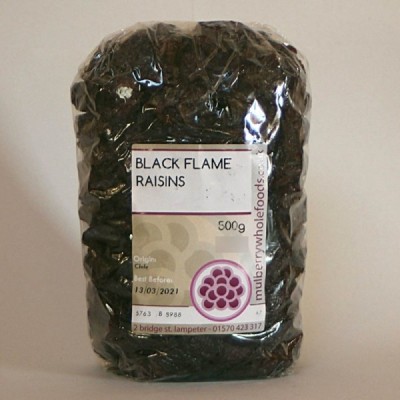 Buy Mulberry Bush Wholefoods Black Flame Raisins 500g Dried Fruit Online − UK Supplier