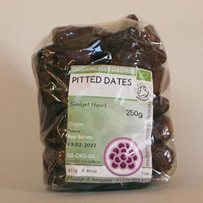 Buy Mulberry Bush Wholefoods Organic Pitted Dates 250g Dried Fruit Online − UK Supplier