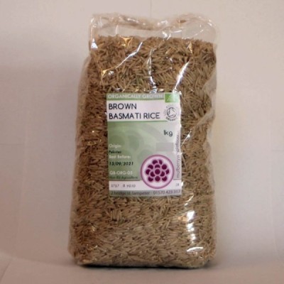 Buy Mulberry Bush Wholefoods Organic Brown Basmati Rice 1kg Dried Grains Online − UK Supplier