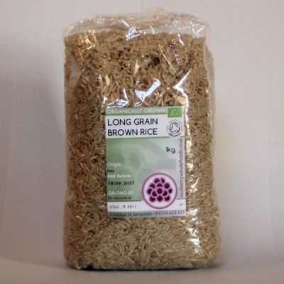 Buy Mulberry Bush Wholefoods Organic Long Grain Brown Rice 1kg Dried Grains Online − UK Supplier