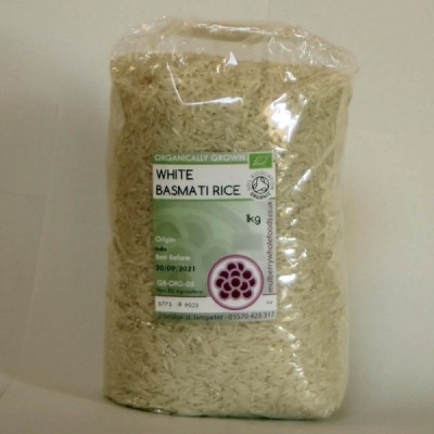 Buy Mulberry Bush Wholefoods Organic White Basmati Rice 1kg Dried Grains Online − UK Supplier
