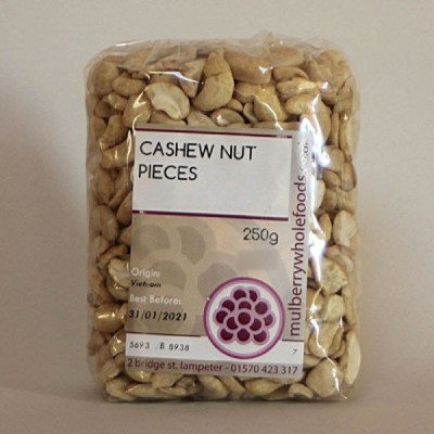 Buy Mulberry Bush Wholefoods Cashew Nut Pieces 250g Dried Nuts Online − UK Supplier