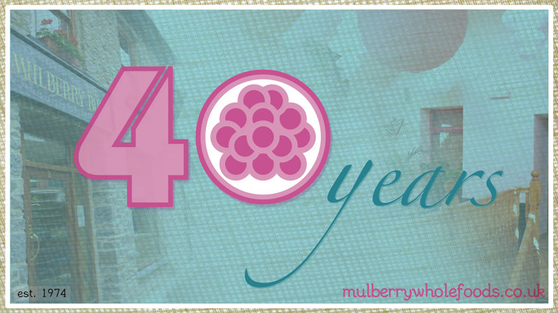 Mulberry Bush Wholefoods 40th Anniversary Logo